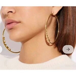 COACH Signature Large Hoop Earrings